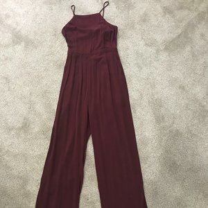 Burgundy Abercrombie & Fitch Jumpsuit